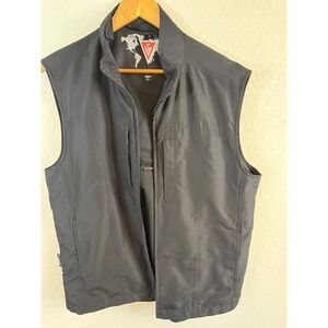 SCOTTEVEST TEC Technology Enabled Clothing Mens Black Vest Large Zipper Pockets